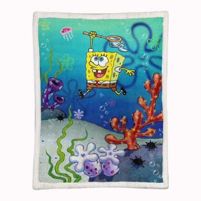 Alternative view of SpongeBob Schwammkopf Happy 02 Decke - Fleecedecke