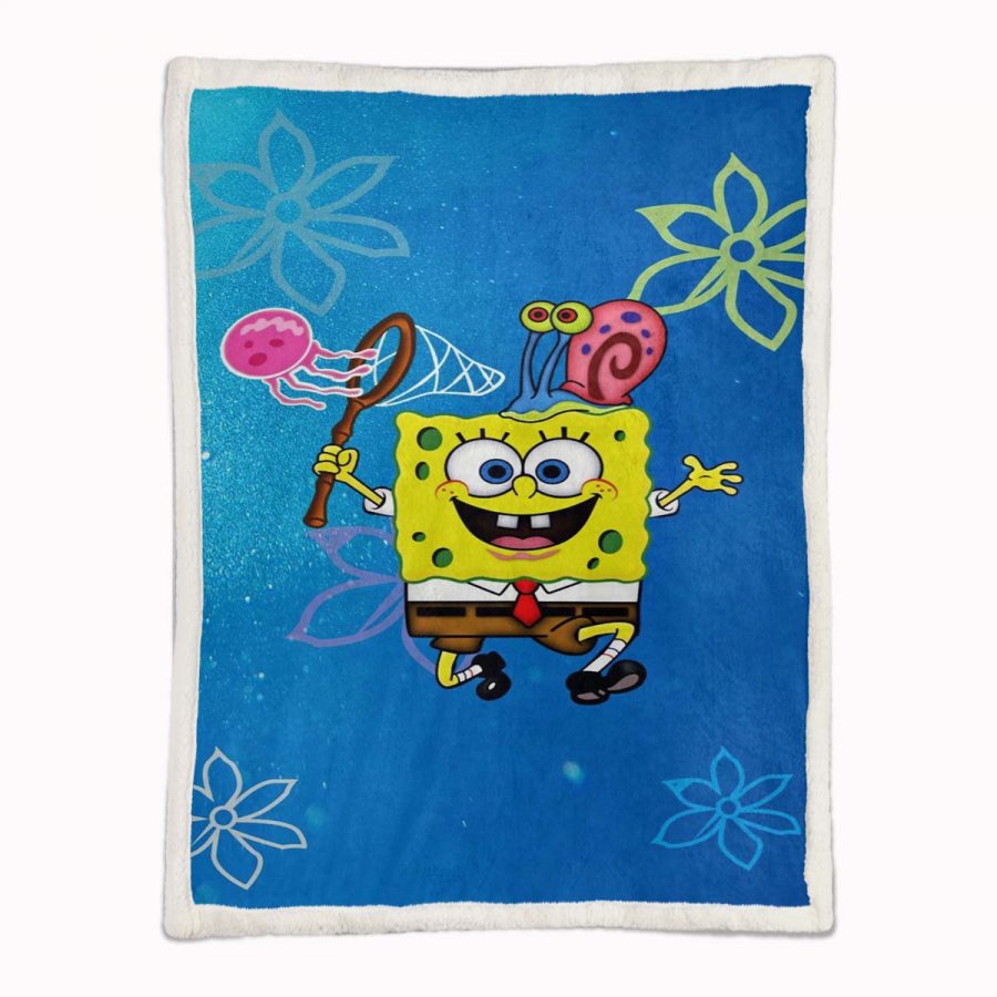 SpongeBob Schwammkopf Happy 03 Decke - Fleecedecke – Bild 2