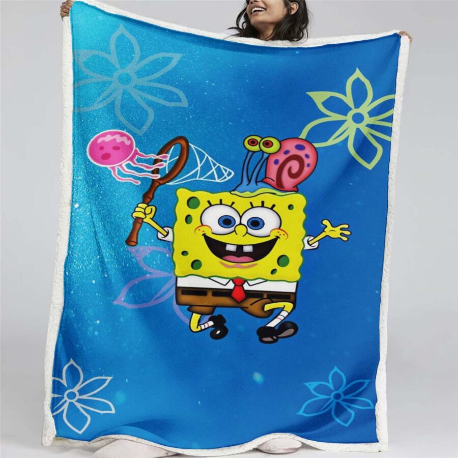 SpongeBob Schwammkopf Happy 03 Decke - Fleecedecke