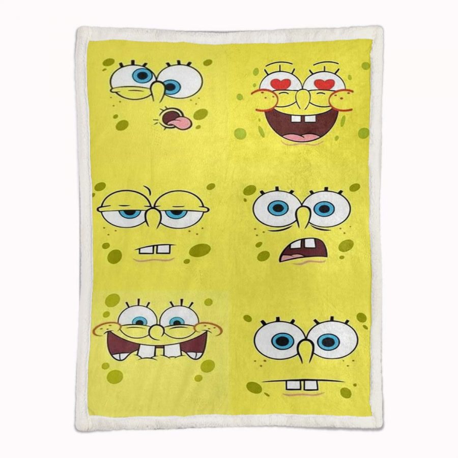 SpongeBob Schwammkopf Glückliches Gesicht Decke - Fleecedecke – Bild 2