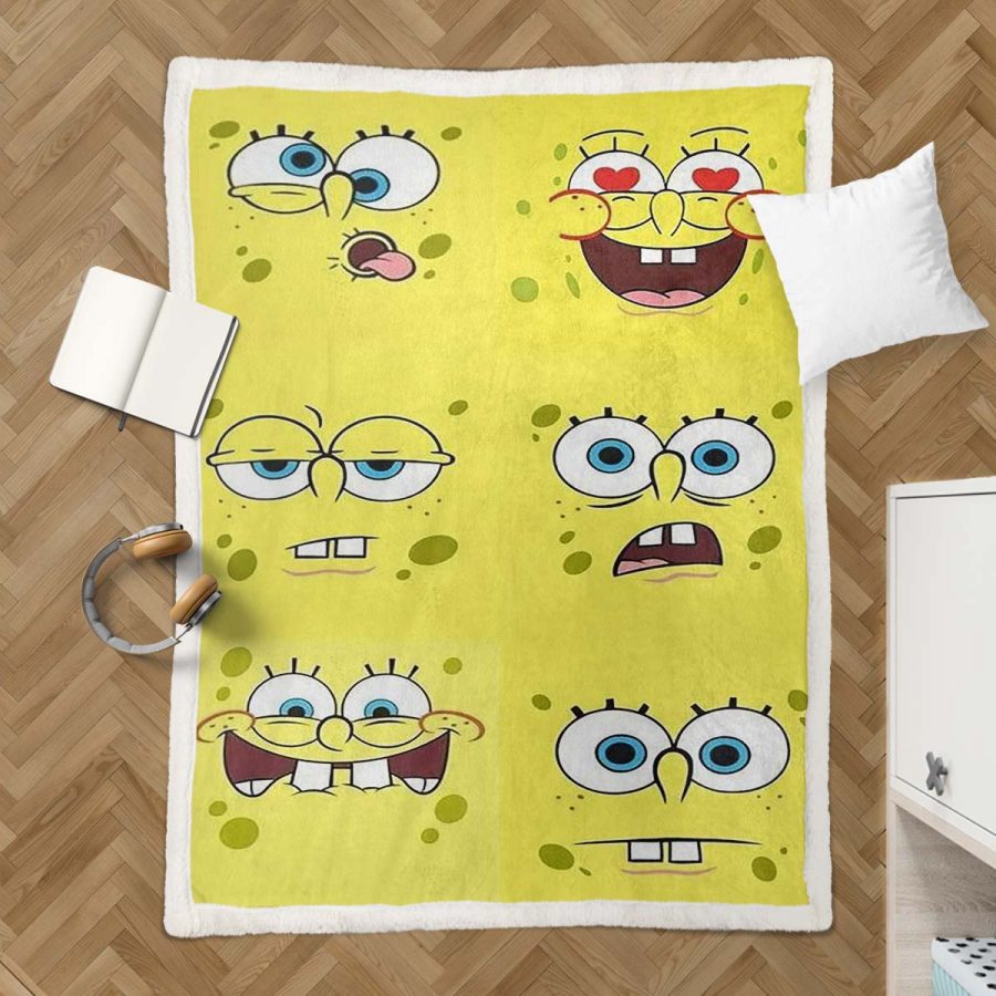 SpongeBob Schwammkopf Glückliches Gesicht Decke - Fleecedecke – Bild 3