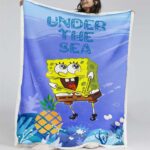 SpongeBob Schwammkopf Glücklich unter dem Meer Decke – Fleecedecke