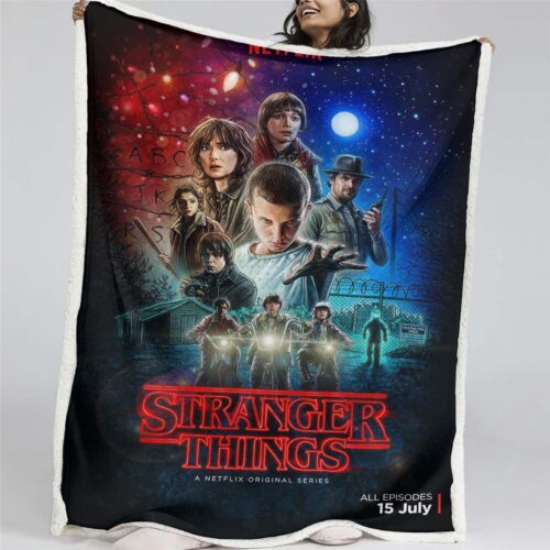 Stranger Things Alle Charaktere 01 Decke - Fleecedecke