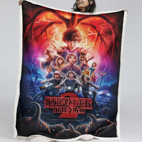 Stranger Things Alle Charaktere 02 Decke - Fleecedecke