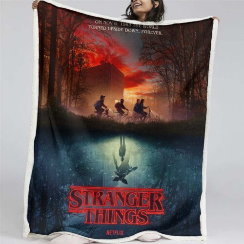Stranger Things Alle Charaktere 05 Decke - Fleecedecke