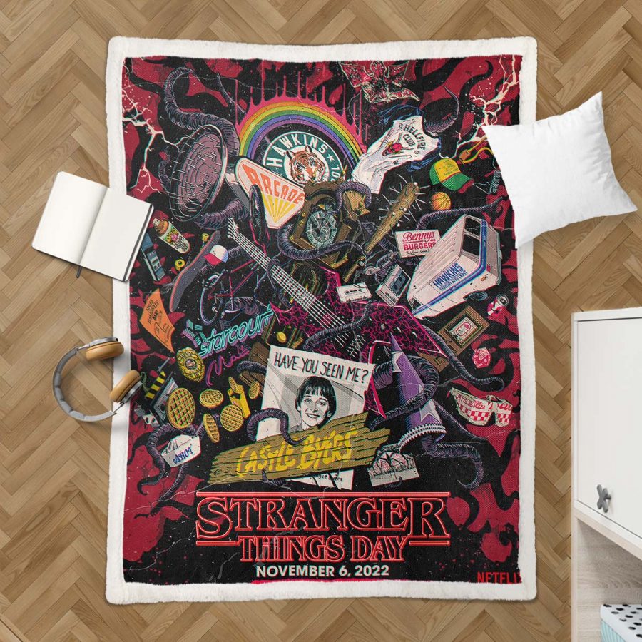 Stranger Things Alle Charaktere 07 Decke - Fleecedecke – Bild 3