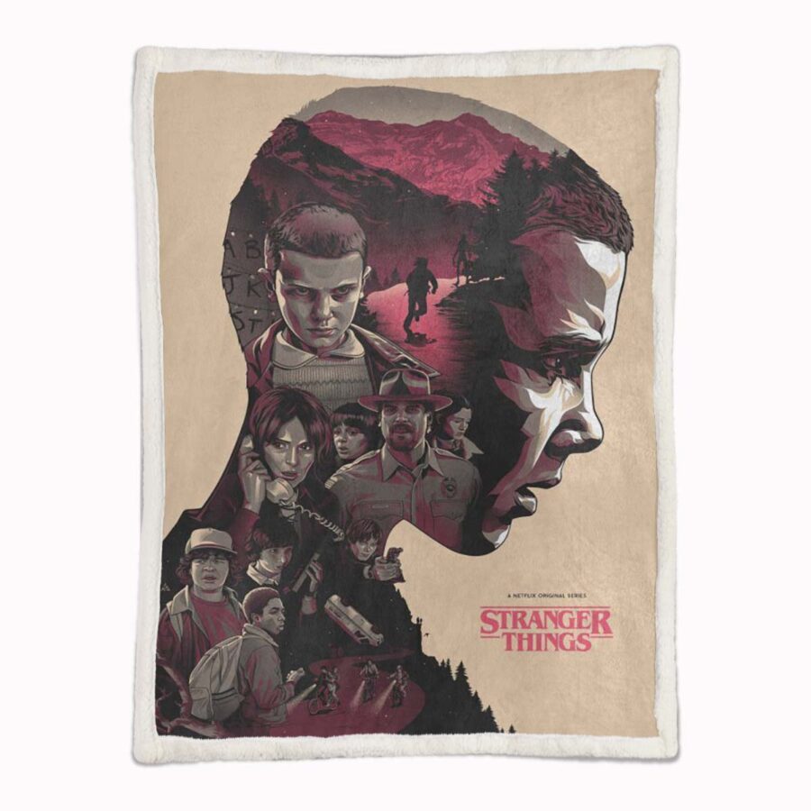 Stranger Things Alle Charaktere 08 Decke - Fleecedecke – Bild 2