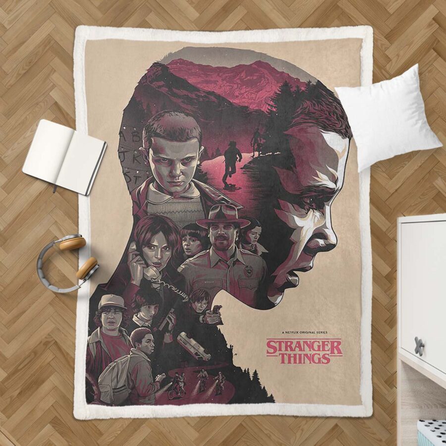 Stranger Things Alle Charaktere 08 Decke - Fleecedecke – Bild 3