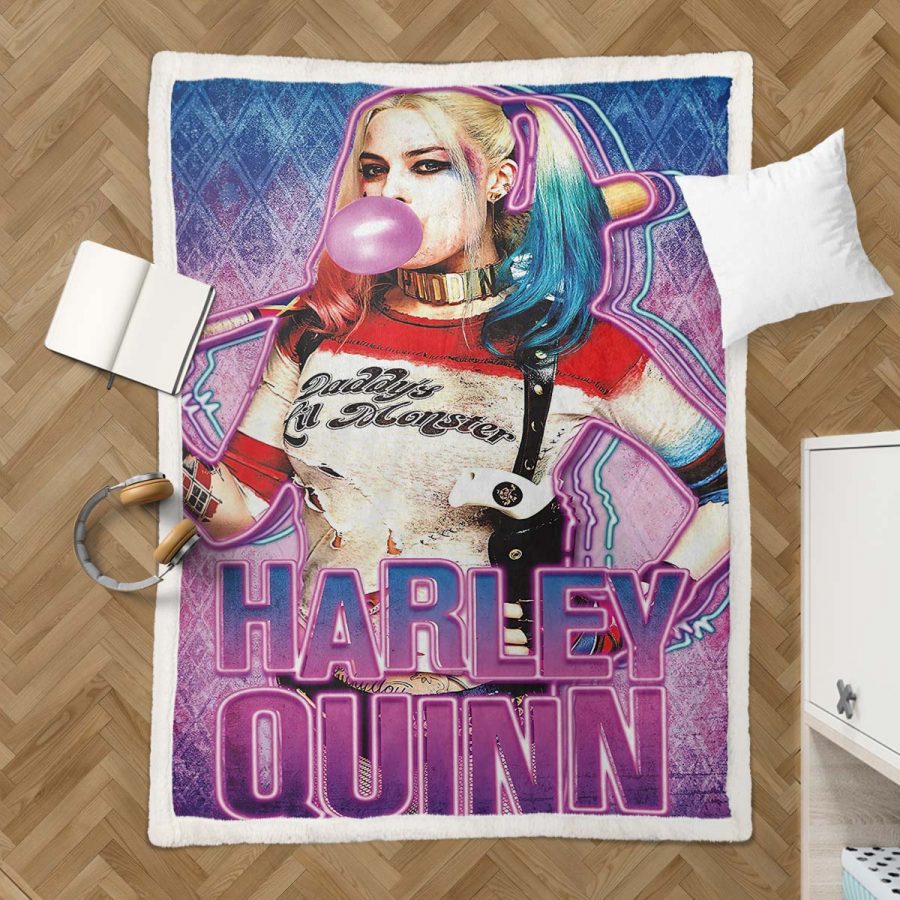 Suicide Squad Harley Quinn 02 Decke - Fleecedecke – Bild 3