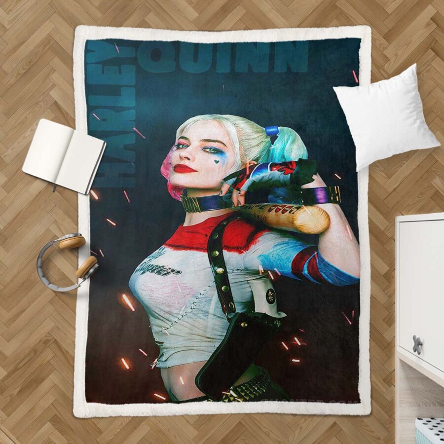 Suicide Squad Harley Quinn 06 Decke - Fleecedecke – Bild 3