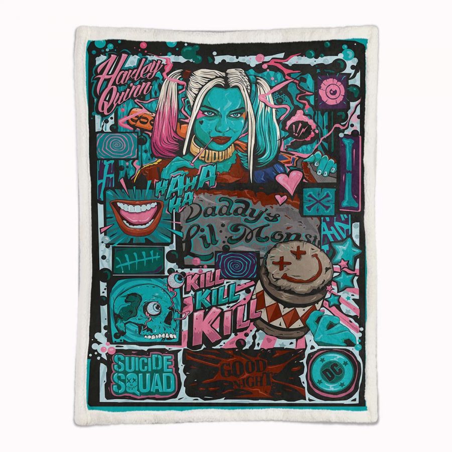 Suicide Squad Harley Quinn 07 Decke - Fleecedecke – Bild 2