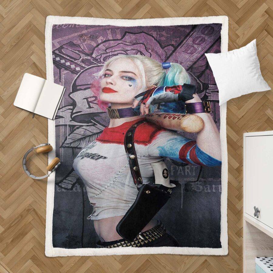 Suicide Squad Harley Quinn 08 Decke - Fleecedecke – Bild 3
