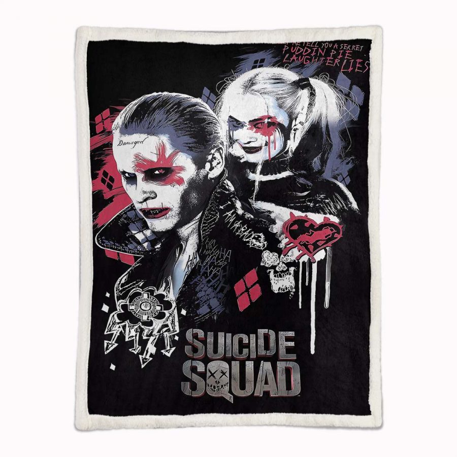Joker und Harley Quinn 01 Decke - Fleecedecke – Bild 2