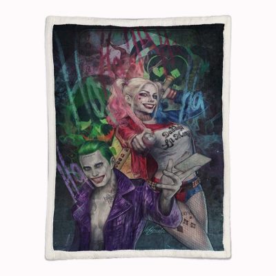 Alternative view of Joker und Harley Quinn 02 Decke - Fleecedecke