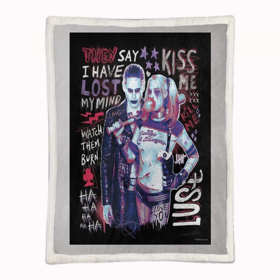 Joker und Harley Quinn 03 Decke - Fleecedecke – Bild 2