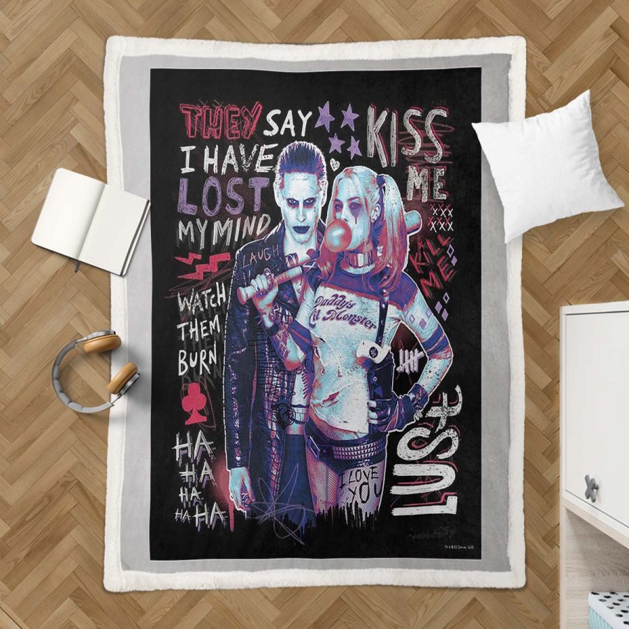 Joker und Harley Quinn 03 Decke - Fleecedecke – Bild 3
