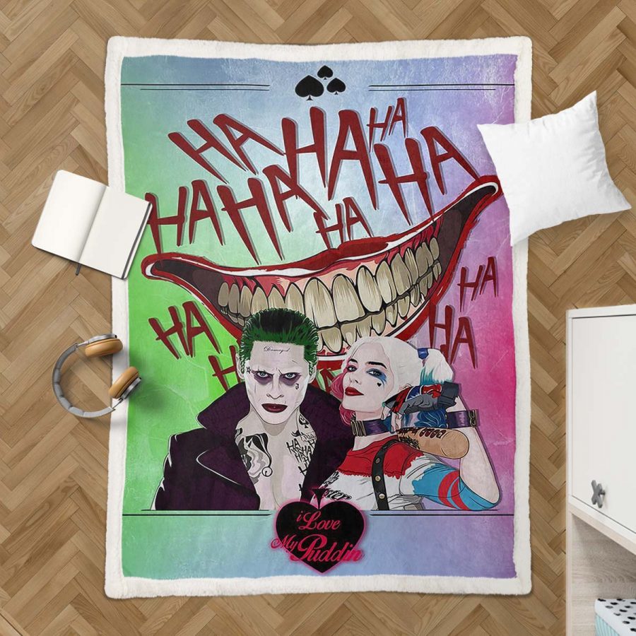 Joker und Harley Quinn 04 Decke - Fleecedecke – Bild 3