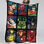 Superhelden DC Marvel Alle Charaktere 02 Decke – Fleecedecke