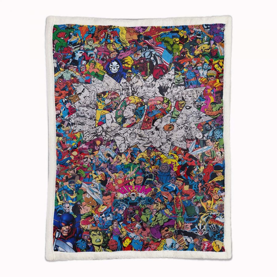 Superhelden DC Marvel Alle Charaktere Decke - Fleecedecke – Bild 2