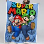 Super Mario und Luci Nintendo-Spielfiguren 04 Decke – Fleecedecke