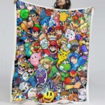Super Mario Luci Pilz Zelda Pacman Pikachu Nintendo-Spiel Decke – Fleecedecke