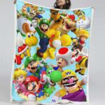Super Mario Nintendo Spielfiguren 02 Decke – Fleecedecke