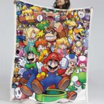 Super Mario Nintendo Spielfiguren 03 Decke – Fleecedecke