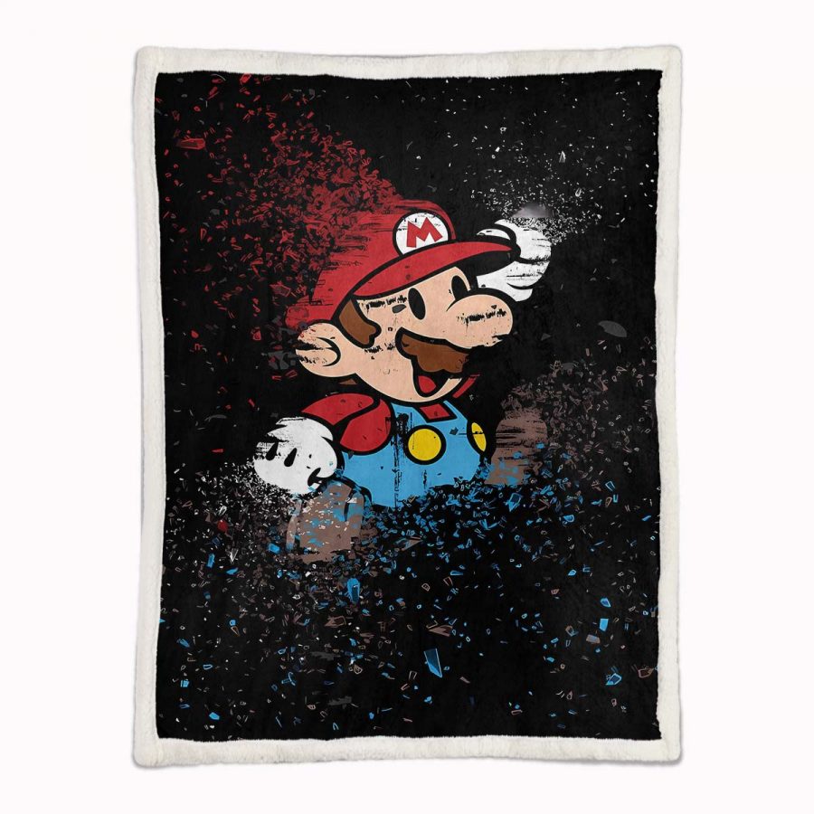Super Mario Nintendo Spielfiguren 04 Decke - Fleecedecke – Bild 2