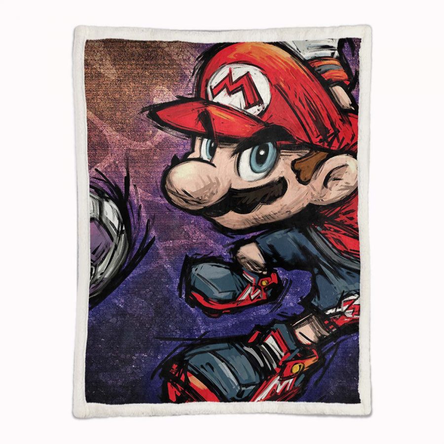 Super Mario Nintendo Spielfiguren 09 Decke - Fleecedecke – Bild 2