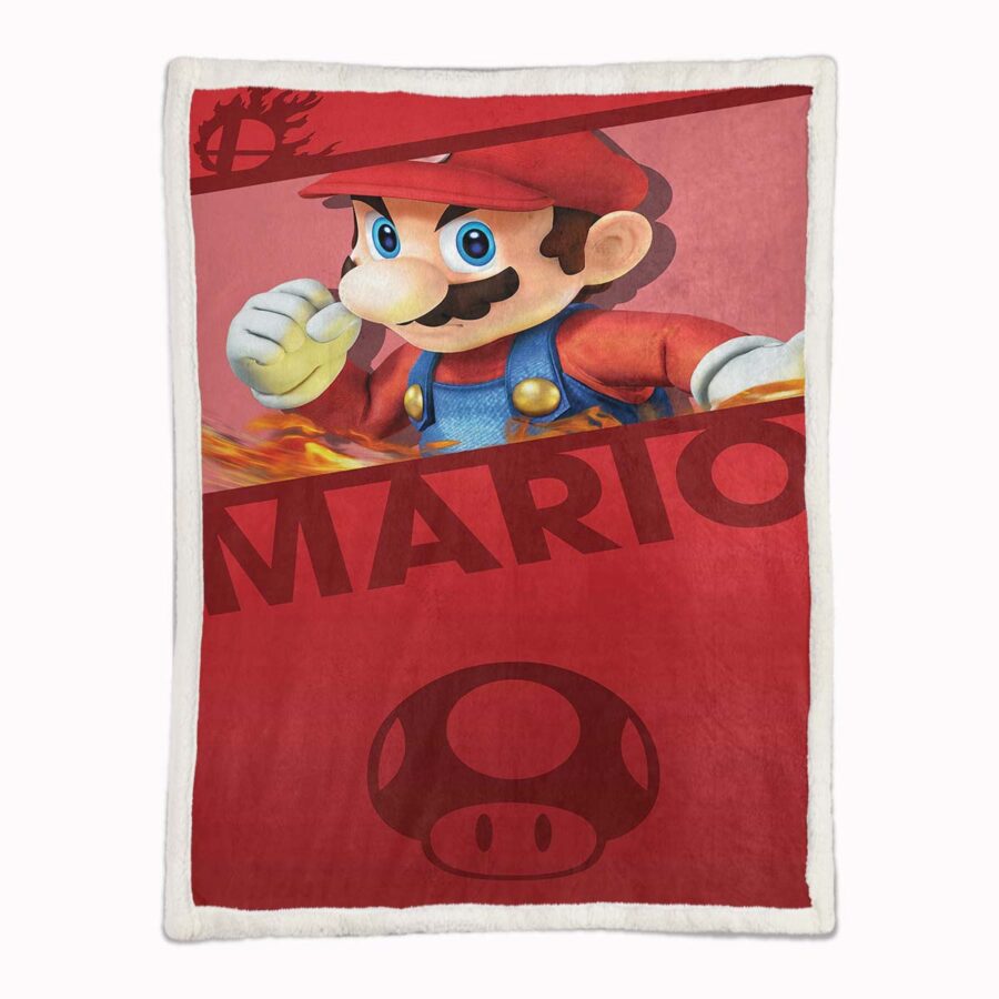 Super Mario Nintendo Spielfiguren 10 Decke - Fleecedecke – Bild 2
