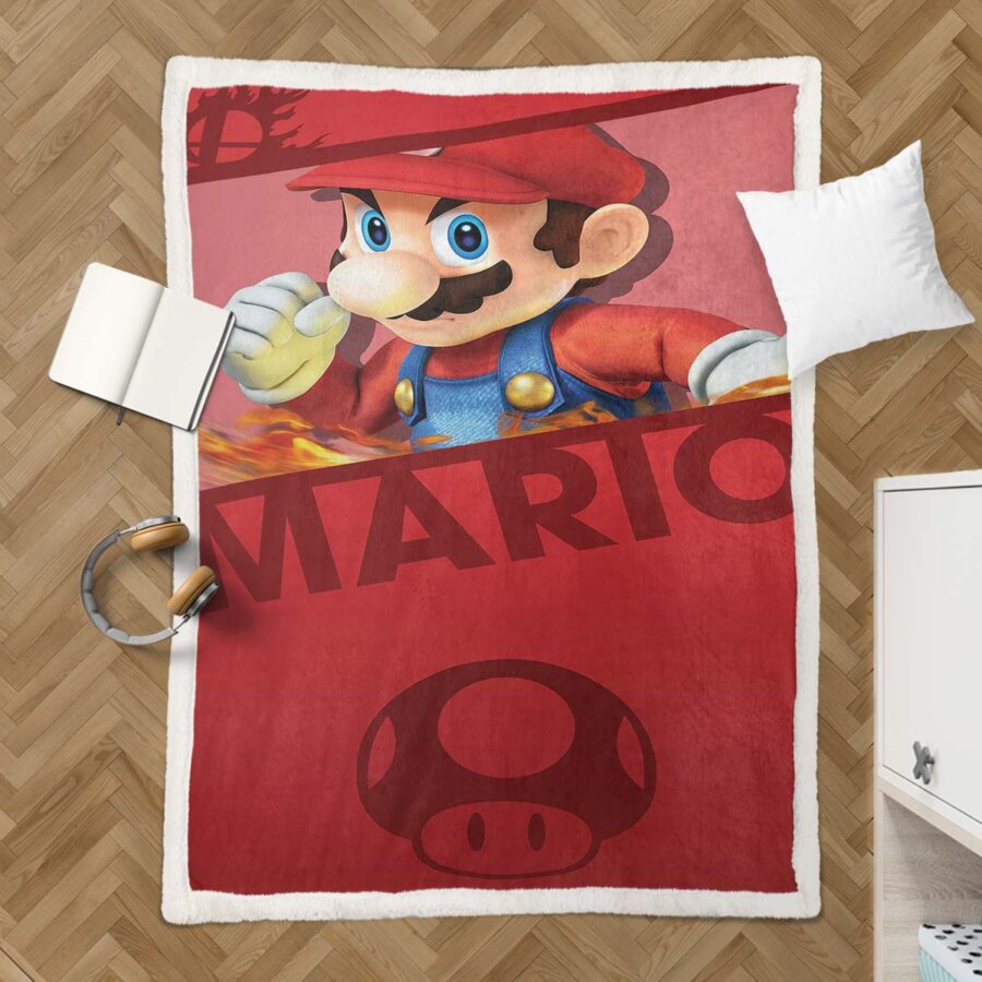 Super Mario Nintendo Spielfiguren 10 Decke - Fleecedecke – Bild 3