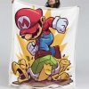Super Mario Nintendo Spielfiguren 17 Decke - Fleecedecke