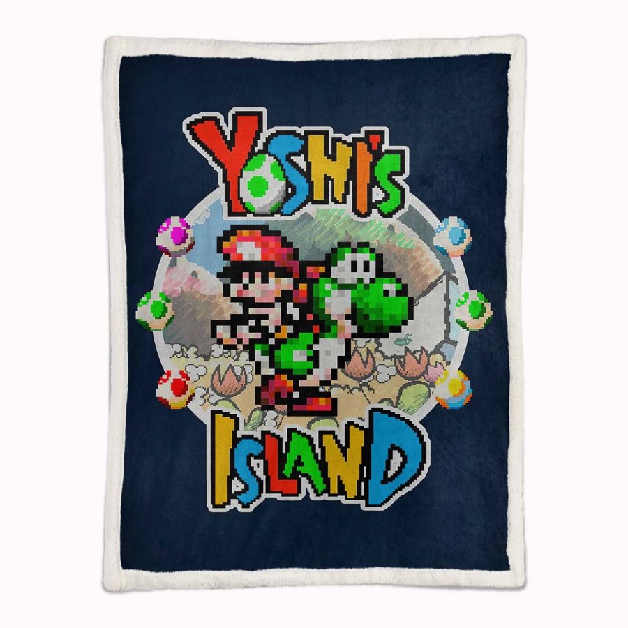 Super Mario Nintendo-Spiel Yoshis Insel Decke - Fleecedecke – Bild 2