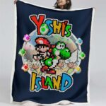 Super Mario Nintendo-Spiel Yoshis Insel Decke – Fleecedecke