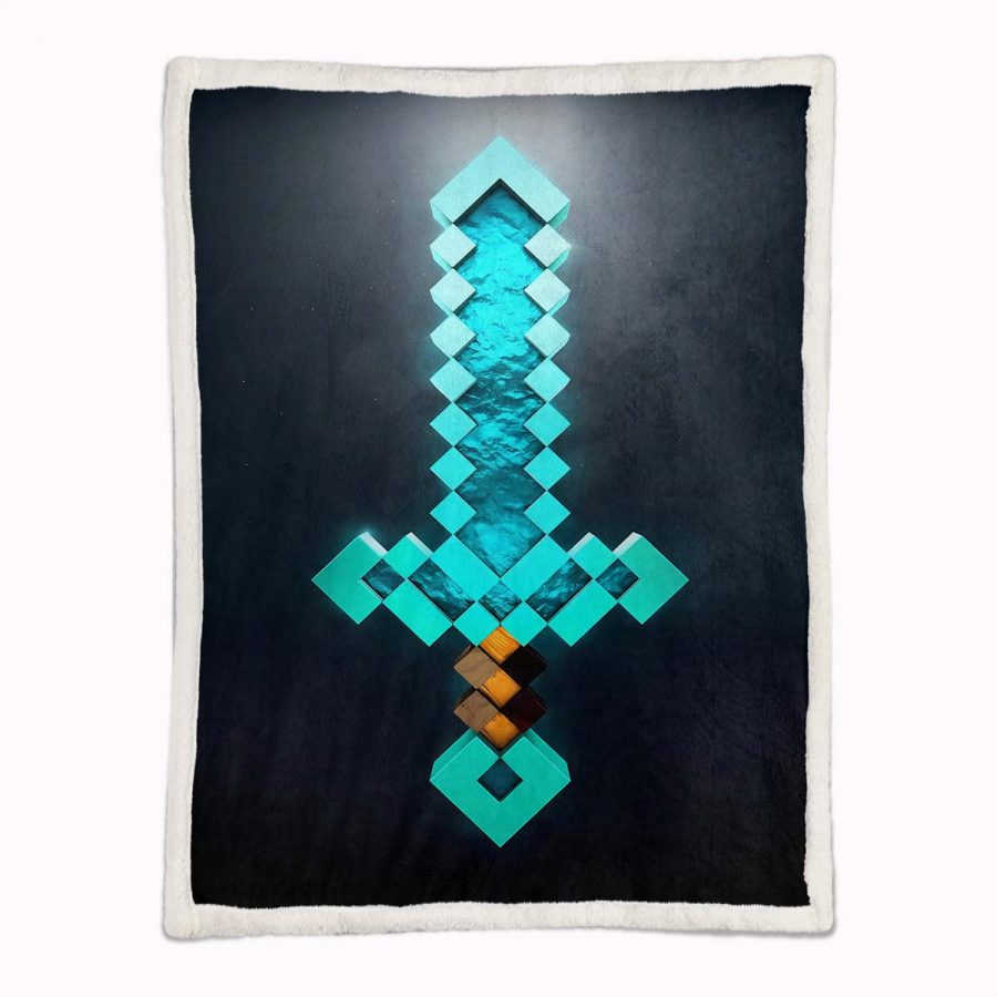 Schwert im Minecraft-Spiel 01 Decke - Fleecedecke – Bild 2
