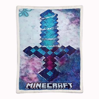 Alternative view of Schwert im Minecraft-Spiel 02 Decke - Fleecedecke