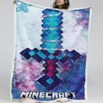 Schwert im Minecraft-Spiel 02 Decke – Fleecedecke