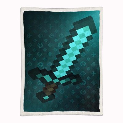 Alternative view of Schwert im Minecraft-Spiel 03 Decke - Fleecedecke