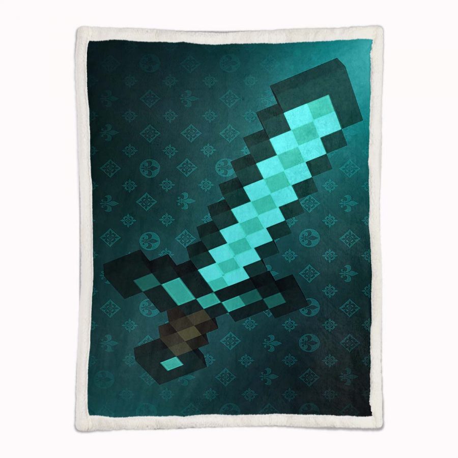 Schwert im Minecraft-Spiel 03 Decke - Fleecedecke – Bild 2
