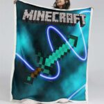 Schwert im Minecraft-Spiel 04 Decke – Fleecedecke