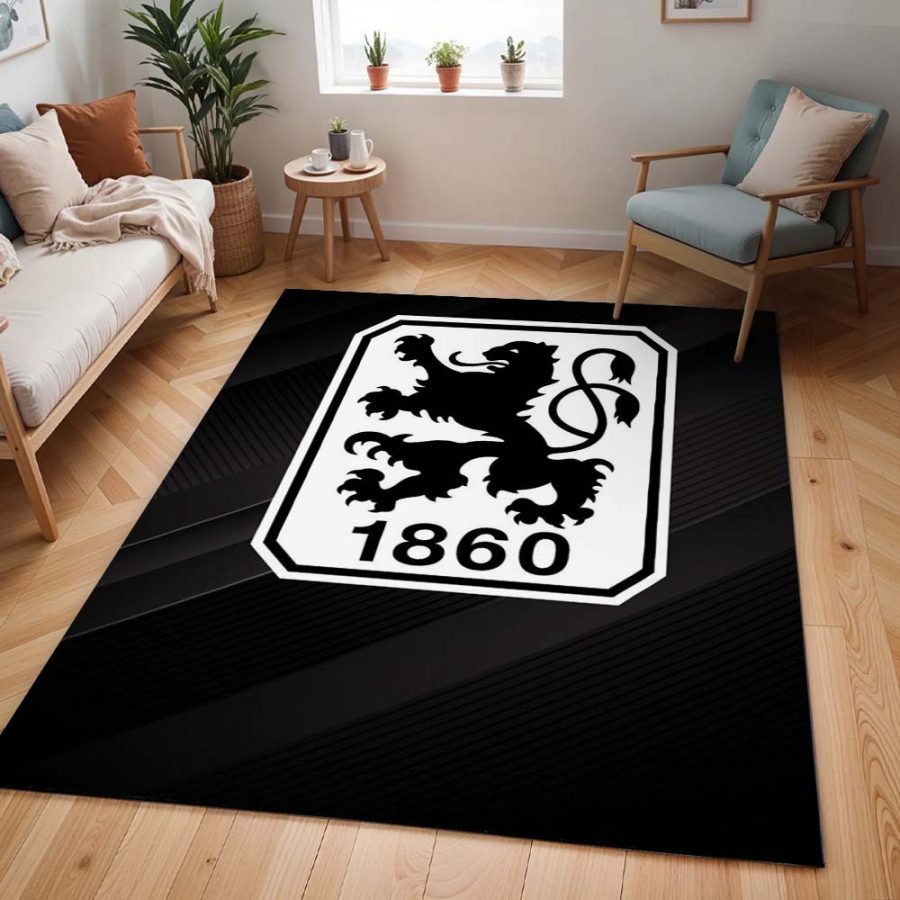 TSV 1860 München schwarzer Hintergrund 02 Teppich – Bild 2