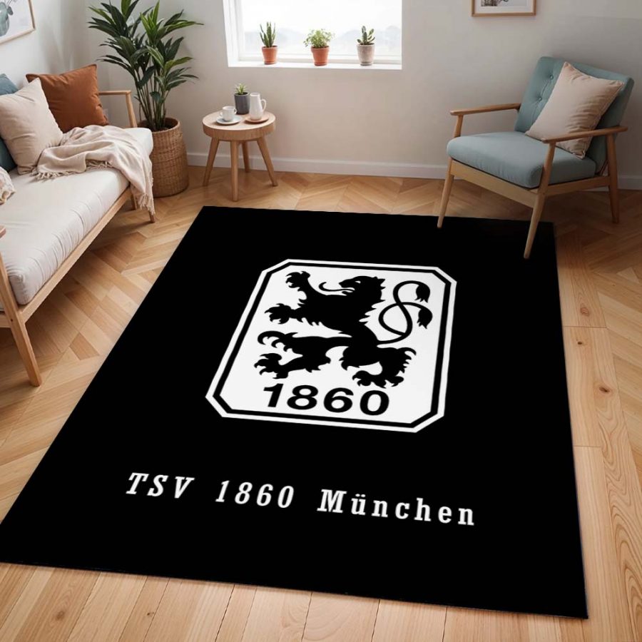 TSV 1860 München schwarzer Hintergrund 03 Teppich – Bild 2