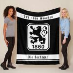 TSV 1860 München schwarzer Hintergrund 04 Fleecedecke – Decke