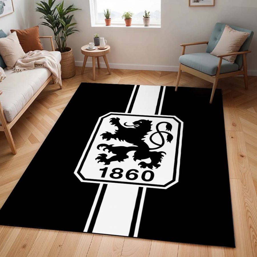 TSV 1860 München schwarzer Hintergrund 05 Teppich – Bild 2