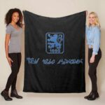TSV 1860 München schwarzer Hintergrund Fleecedecke – Decke