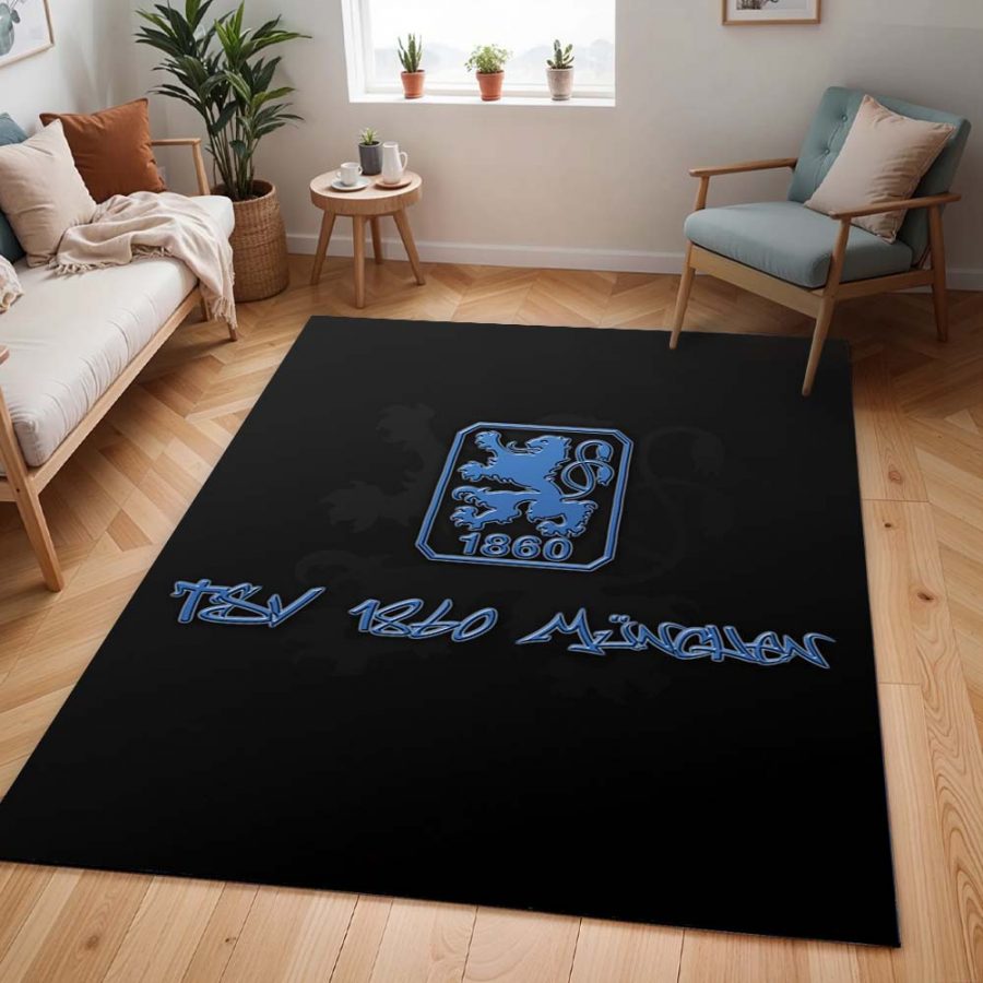 TSV 1860 München schwarzer Hintergrund Teppich – Bild 2