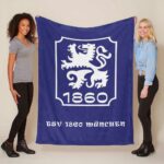 TSV 1860 München blauer Hintergrund 01 Fleecedecke – Decke