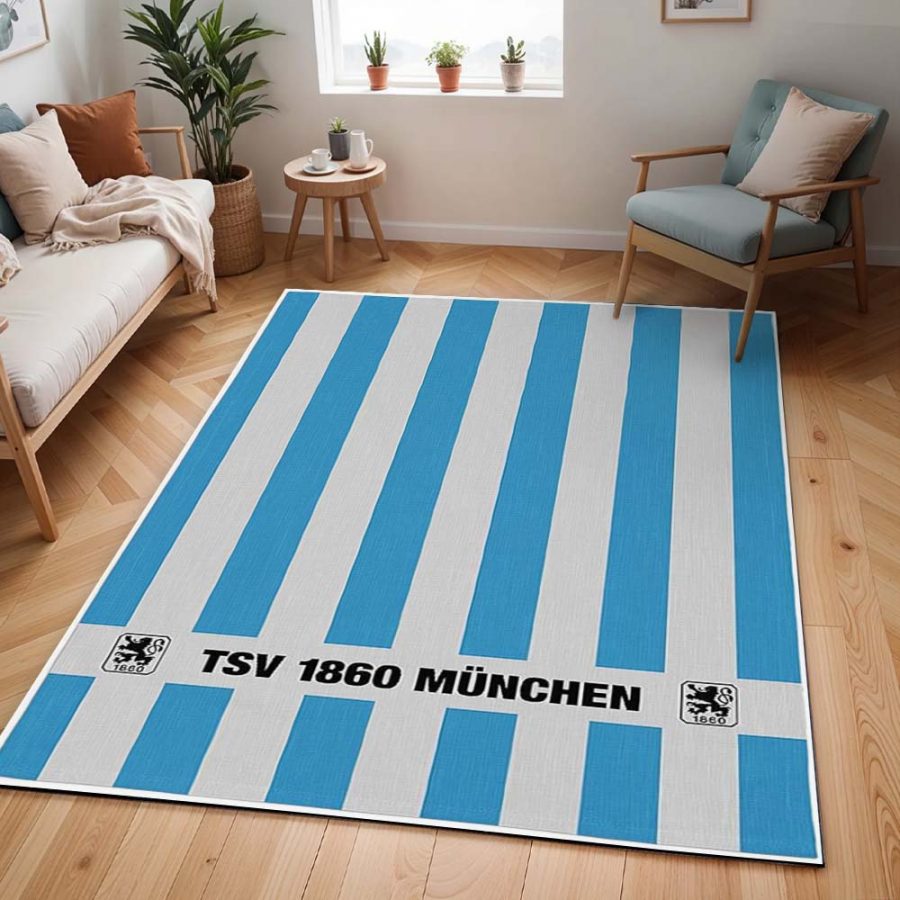 TSV 1860 München blau weißer Hintergrund 02 Teppich – Bild 2