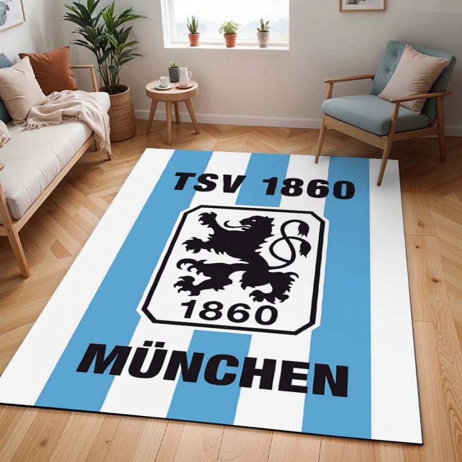 TSV 1860 München blau weißer Hintergrund Teppich – Bild 2