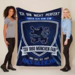 TSV 1860 München Ich bin nicht perfekt, aber ich bin ein Fleecedecke – Decke